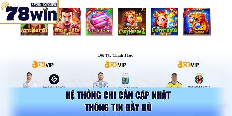 Chơi có trách nhiệm và các quy định mới nhất tại 78WIN 3 Hệ thống chỉ cần cập nhật thông tin đầy đủ