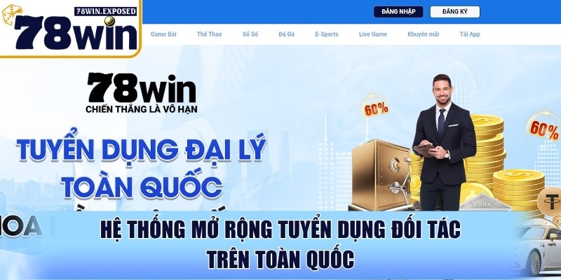 Hướng Dẫn Trở Thành Đại Lý 78WIN Nhanh Chóng 1 Hệ thống mở rộng tuyển dụng đối tác trên toàn quốc