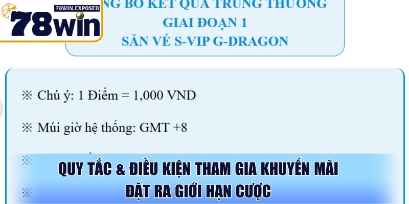 Quy tắc & Điều kiện tham gia khuyến mãi 78WIN 4 Quy tắc & Điều kiện tham gia khuyến mãi đặt ra giới hạn cược