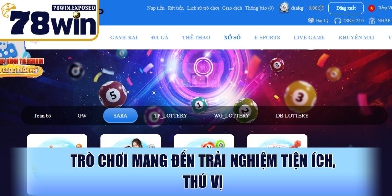 Xổ số 78WIN - Đa dạng thể loại, minh bạch kết quả mỗi ngày 1 Sảnh game hợp tác nhiều nền tảng uy tín, đẳng cấp